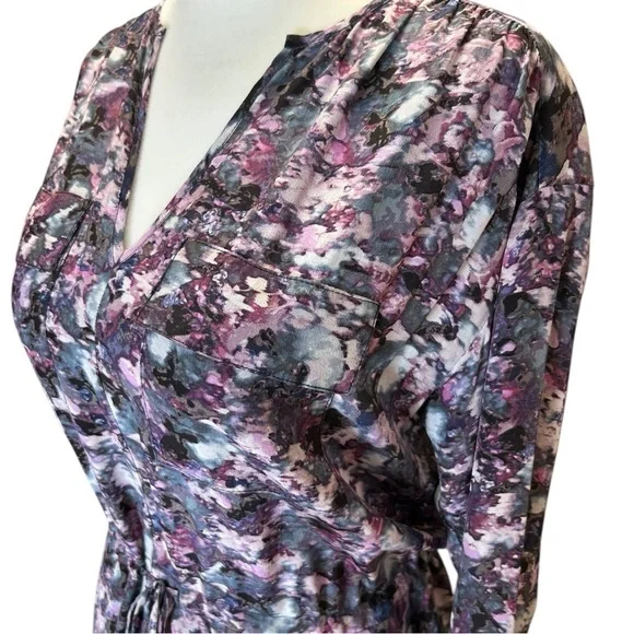 Rebecca Taylor - “Tapestry Collection ” Floral, Silk Mini Dress - Size 0, Purple - Picture 9 of 16